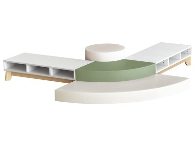 Zoom bild av KIDY S'COOL PODIUM KIT with solid wooden legs