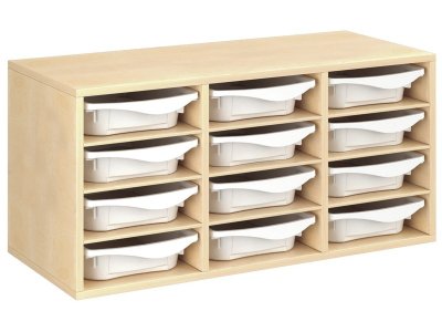 Zoom bild av MELAMINE CABINET H: 51 cm - L: 105 cm 12 trays 9 shelves