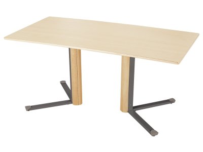 Zoom bild av Table with laminate top - Central leg - Rectangular T6
