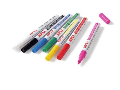 Zoom bild av Fine tip GLASS AND PORCELAIN MARKERS Traditional colours