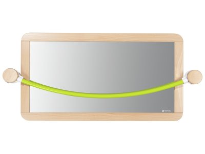 Zoom bild av LARGE MIRROR WITH BAR Curved with connectors