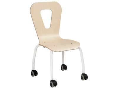 Zoom bild av Mia SHELL CHAIR with 4 legs on castors Size 3 - H: 35 cm