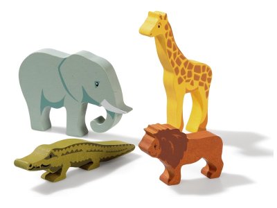 Zoom bild av WOODEN FIGURINE Safari animals