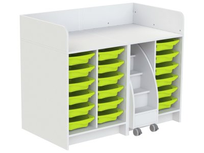 Zoom bild av KAZÉO CHANGING TABLE 140 cm 18 stop-containers and 1 set of step
