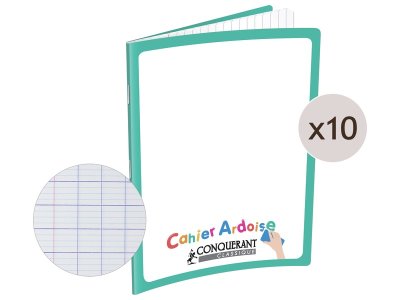 Zoom bild av SET OF 10 SLATE EXERCISE BOOKS 24 x 32 cm 48 pages