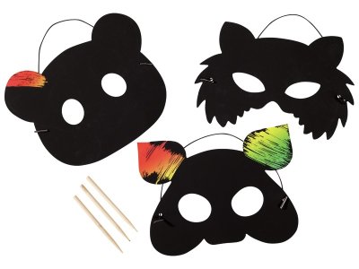 Zoom bild av SCRATCH MASKS Animals