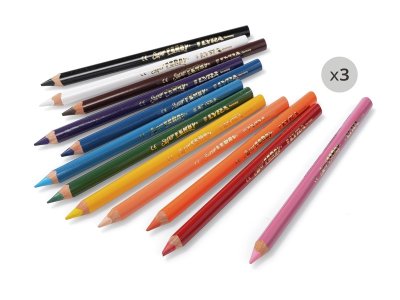 Zoom bild av MAXI PACK OF Super Ferby MAXI COLOURING PENCILS x36