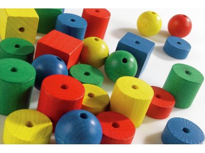 Zoom bild av MAXI wooden LACING BEADS