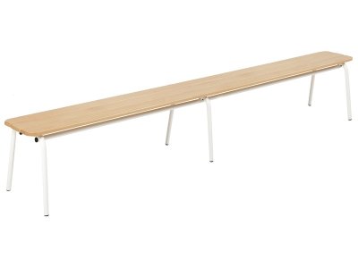 Zoom bild av Backless METAL AND WOOD BENCH L: 160 cm 3 boards