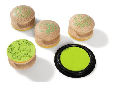 Zoom bild av ERGONOMIC WOODEN BABY STAMPS + INK PAD Pets