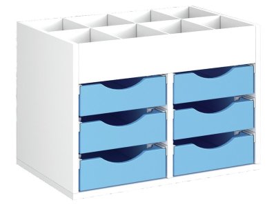 Zoom bild av MELAMINE COATED CABINET H: 51 cm - W: 70.5 cm 6 trays on rails