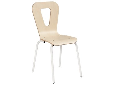 Zoom bild av Mia SHELL CHAIR with 4 metal legs Size 6 - H: 46 cm