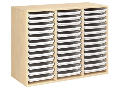 Zoom bild av MELAMINE COATED CABINET H: 81 cm - L: 105 cm 36 trays on rails