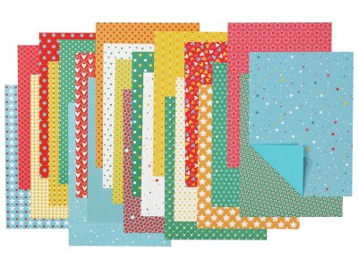 Zoom bild av SHEETS OF FANTASY PAPER 170 g Hearts and stars