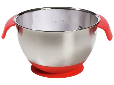 Zoom bild av STAINLESS STEEL SALAD BOWL WITH SUCTION CUP Ø 17 cm