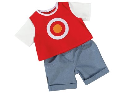 Zoom bild av Doll TARGET SHORTS OUTFIT Size 4