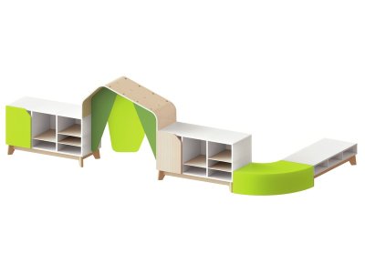 Zoom bild av KIDY S'COOL PASSAGEWAY KIT with solid wooden legs