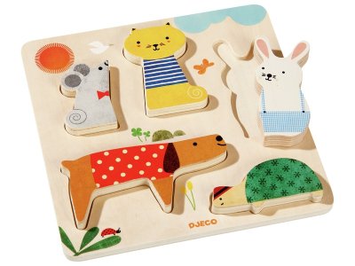 Zoom bild av MAXI ANIMALS PUZZLE Woody Pets