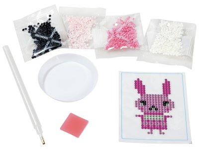 Zoom bild av GLUE-ON DIAMOND BEADS Rabbit