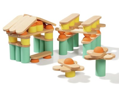 Zoom bild av OPPI Stix CONSTRUCTION SET 108 parts.