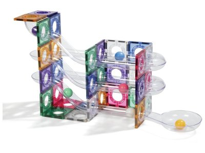 Zoom bild av CLEVERCLIXX MAGNETIC BALL RUN Pastel - 110 pieces