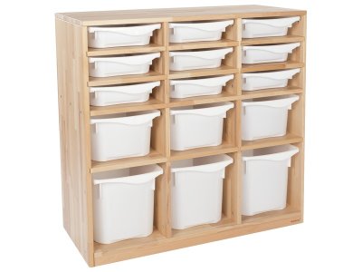 Zoom bild av SOLID WOODEN UNIT 15 containers 12 shelves