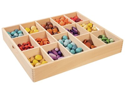 Zoom bild av SORTING TRAY AND WOODEN SHAPES