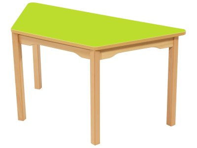 Zoom bild av LAMINATED TABLE TOP WOODEN LEGS trapezium