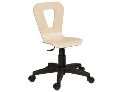 Zoom bild av Mia SHELL CHAIR WITH STAR FEET On castors for children