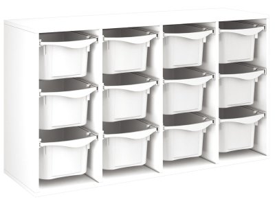 Zoom bild av MELAMINE CABINET H: 81 cm - L: 139 cm 12 trays on rails