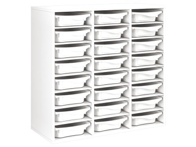 Zoom bild av MELAMINE CABINET H: 102 cm - L: 105 cm 24 trays 21 shelves