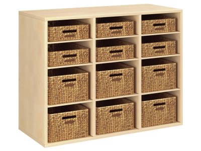 Zoom bild av MELAMINE CABINET H: 81 cm - L: 105 cm 12 baskets 9 shelves