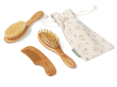 Zoom bild av WOODEN COMB AND BRUSH SET for babies