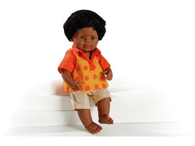Zoom bild av DRESSED HARD BODY DOLL Thomas 38 cm