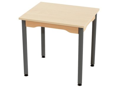 Zoom bild av MELAMINE TABLE TOP ? METAL LEGS ? 60x50 cm rectangle