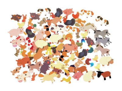 Zoom bild av GIANT THEMED STICKERS Farm animals