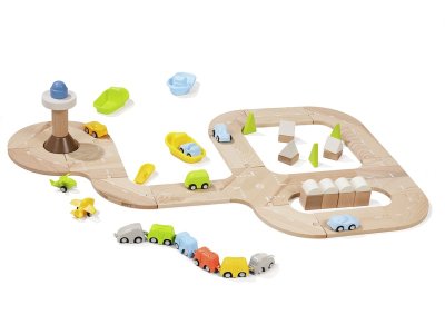 Zoom bild av REVERSIBLE TRAIN/ROAD TRACK Mega with vehicles