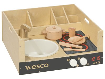Zoom bild av KITCHEN CHEST AND WOODEN DINNER SET