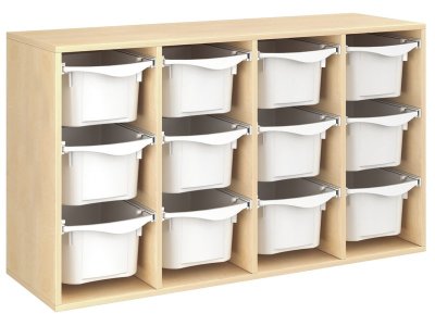 Zoom bild av MELAMINE CABINET H: 81 cm - L: 139 cm 12 trays on rails