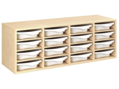 Zoom bild av MELAMINE UNIT H: 51 cm - L: 139 cm 16 trays 12 shelves