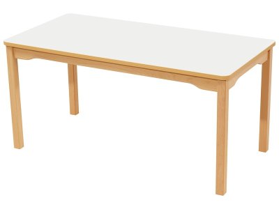 Zoom bild av LAMINATED TABLE TOP WOODEN LEGS 120x60 cm rectangle