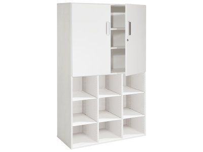 Zoom bild av MELAMINE CABINET H: 162 cm - L: 105 cm Top doors, 9 shelves