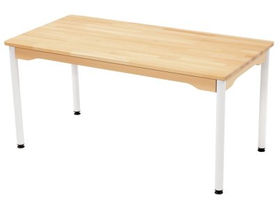 Zoom bild av SOLID BEECH TABLE METAL LEGS 120x60 cm rectangle T2
