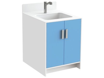 Zoom bild av KAZÉO SOLID SURFACE BASIN UNIT L: 70 cm with pull-out shower hea