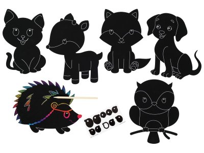 Zoom bild av SILHOUETTE SCRATCH CARDS + STICKERS Animals