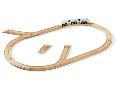 Zoom bild av WOODEN TRAIN TRACK The loop