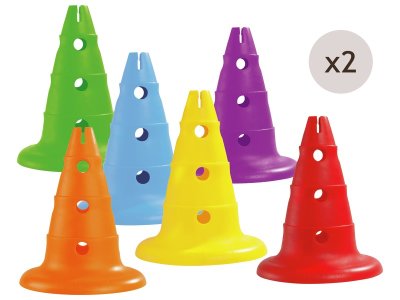 Zoom bild av CONES MAXI PACK PERFORATED CONES H: 32 cm
