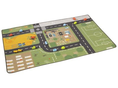 Zoom bild av ROAD TRAFFIC MAT The city and 13 vehicles