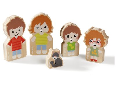Zoom bild av Davies Family 5 WOODEN FIGURINES MAXI PACK