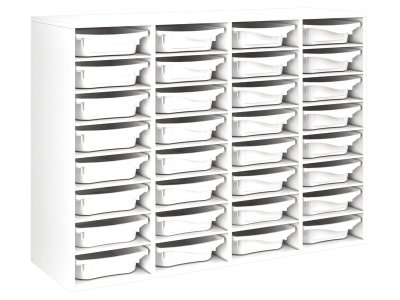 Zoom bild av MELAMINE CABINET H: 102 cm - L: 139 cm 32 trays 28 shelves
